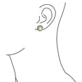 thumbnail image 3 of Bling Jewelry Womens Balinese Dome Button Style Faux White Pearl Clip On Earrings Non Pierced Oxidized Tow Tone, 3 of 5