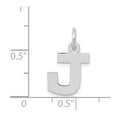 thumbnail image 2 of 14k White Gold Small Block Initial J Charm, 2 of 3
