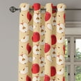 thumbnail image 2 of Ambesonne Fruits Grommet Curtain, Fresh Fruit Slices Pie, 50" x 108", Cream Red Beige, 2 of 6