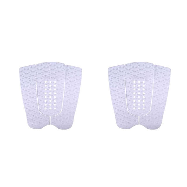 Yuarrent Pad Tabla de surf Tracción Estable Agujeros redondos Almohadillas Antideslizante Cubierta resistente a la corrosión Deportes Blanco 2piezas