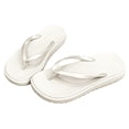 thumbnail image 4 of Fengactive Womens Minimalist Platform Flip Flops Solid Tone Thick Sole Thong Sandals Summer Slippers, 4 of 6