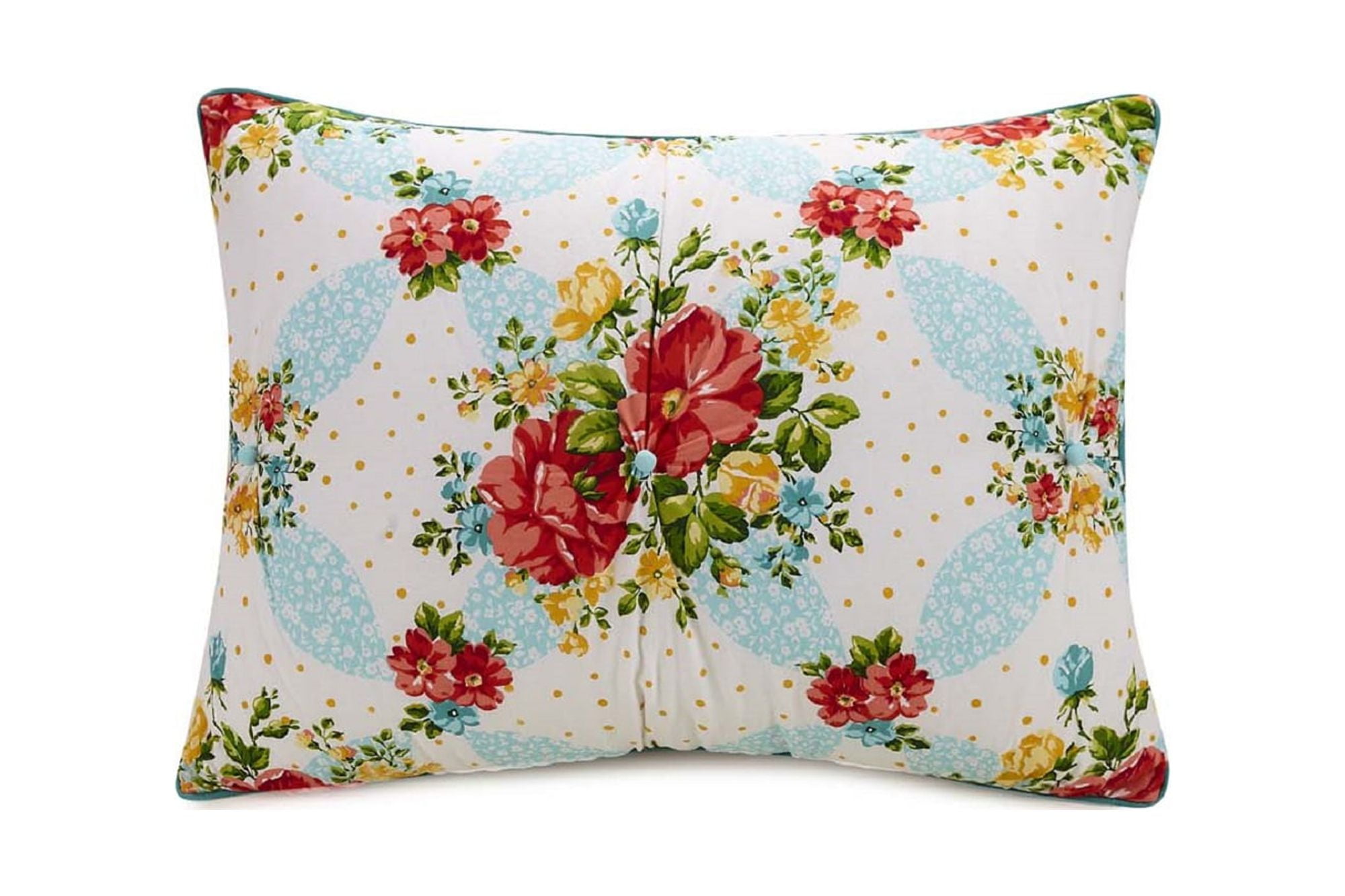 Pair custom made high quality floral king pillow shams 27X16 cream rose