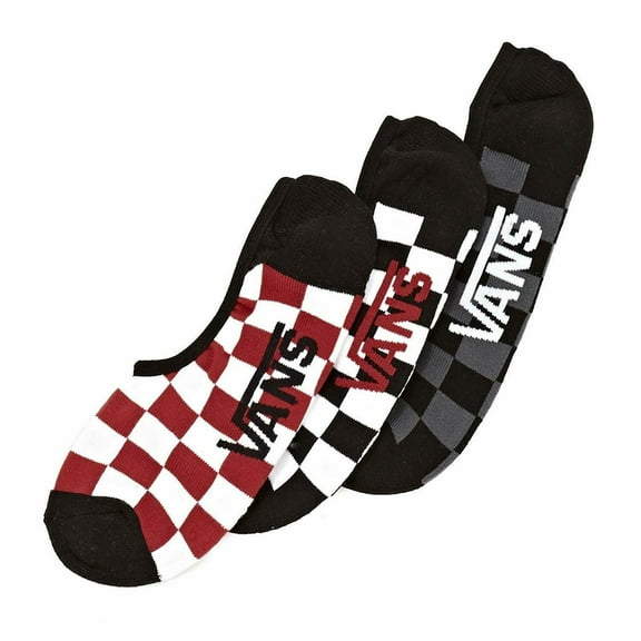 Vans Classic Super Checkerboard No Show Socks 3 Pack Men's Size 6.5 - 9
