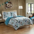 thumbnail image 4 of PAWZ by Bearpaw Kids Camp Creek 4-Piece Grey Campground Polyester Comforter Set, Full, 4 of 8