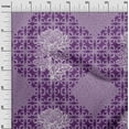thumbnail image 3 of oneOone Velvet Purple Fabric Asian Japanese Floral Geometric With Flowers Craft Projects Decor Fabric Printed By The Yard 58 Inch Wide, 3 of 4