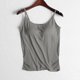 thumbnail image 2 of Tops de verano para mujer,Camisola de lentejuelas con almohadillas para el pecho, camiseta de yoga de poliéster, ropa informal sin mangas para mujer, sopatenor, 2 of 8