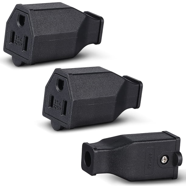 piezas de extremos de cable de extensión, enchufe de 3 clavijas de repuesto, enchufe de repuesto eléctrico, enchufe de cable de extensión de repuesto para el hogar