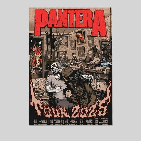 Pantera 2025 Tour Lithograph Poster Size 24''x36'' - Postora