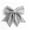 Silver, variant on Christmas Bow, Medium Glitter Fabric Bow Ornament, Sparkly Pre-Tied Decorative Hanging Bow for Christmas Tree, Wreath, Garland, Gift Box, Party Decor
