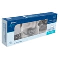 thumbnail image 2 of Jgo de acc p/baño con jabonera vidrio, cromo, 6 pzas, Aqua Foset. 48339, 2 of 2