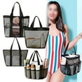 thumbnail image 3 of Mosiee Easy To Clean Mesh Shower Bag Portable Toiletry Organizer Bathroom Storage, 3 of 7