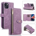 thumbnail image 1 of For Iphone 14 Dream 9-Card Wallet Zipper Bag Leather Phone Case(Purple),iPhone 15 Pro, 1 of 7