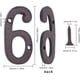 thumbnail image 2 of 2 números de casa de hierro fundido de 3 pulgadas, números de dirección de casa de metal, números de buzón, números de puerta para exterior con tornillos, número 6, bricolaje, 2 of 8