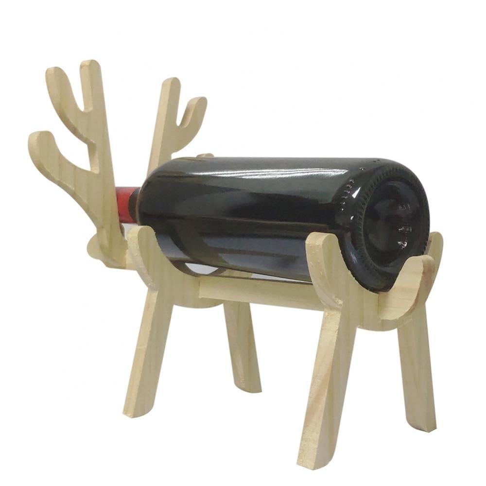 Popfeel Wine Bottle Holder, Wooden Wine Rack, Animal Wine Bottle Holder