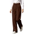 thumbnail image 5 of Zormilly Dress Pants Women High Waisted Business Casual Wide Leg Trousers with Pockets Side Slit Office Dressy Loose Pants, S-2XL, 5 of 8