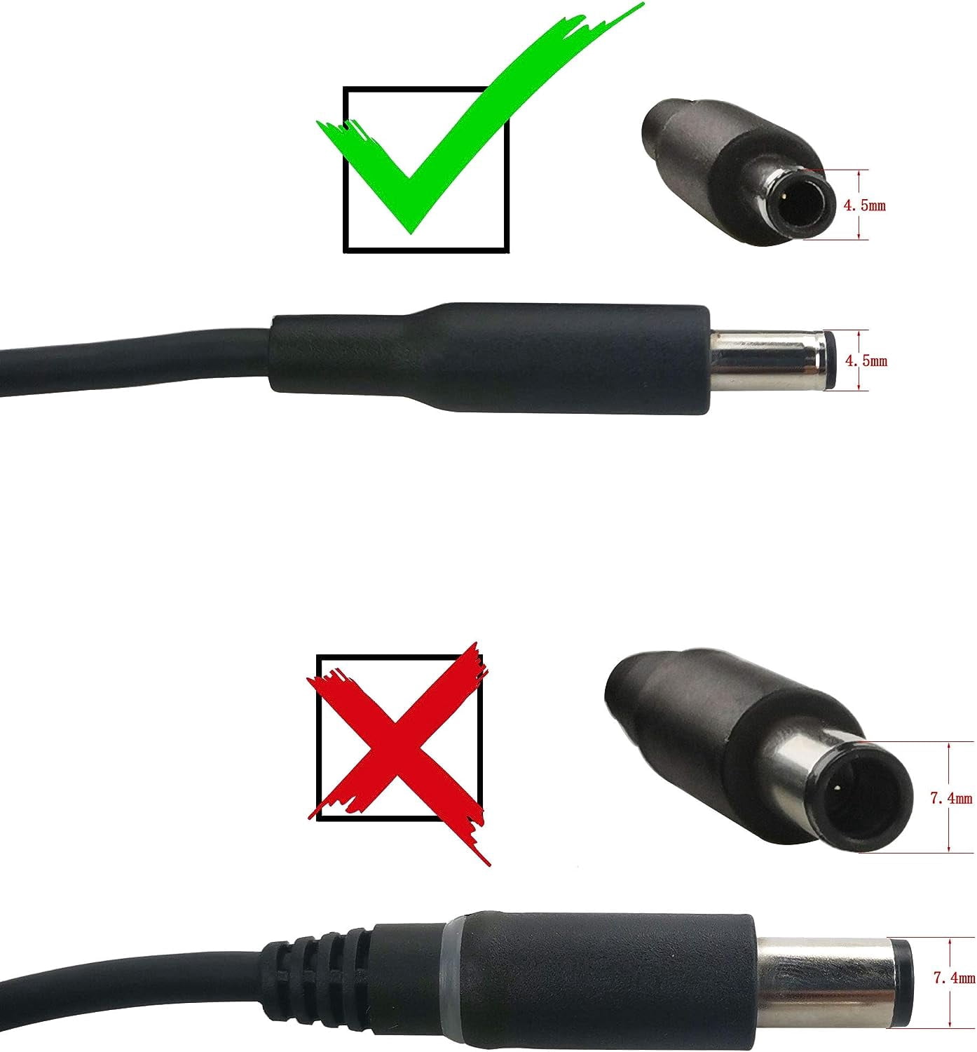 New Dell Original Laptop Charger 65W watt 4.5mm tip AC Power Adapter(Power Supply) with Power Cord for Inspiron 13 14 15,3000 5000 7000 Series,5558 5755 3147 7348-2in1 5555 5559,0G6j41 0MGJN