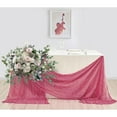 thumbnail image 7 of Ksopiavobs 2 Pack Cheesecloth Table Runner 35 x 118 Inches Gauze Table Runner 10Ft Boho Rustic Decorations for Wedding Decor Reception Bridal Shower Holiday Party, Fuchsia, 7 of 7