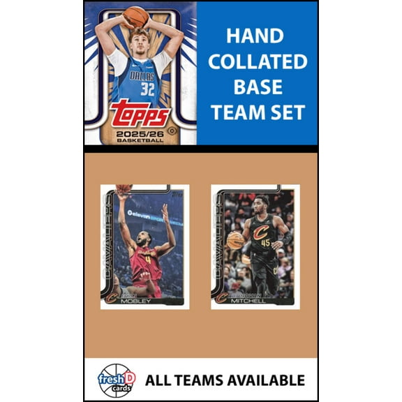 2025-26 Topps Flagship Team Set Cleveland Cavaliers Donovan Mitchell