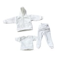 thumbnail image 3 of 3x 1/12 Sudadera Conjunto Ropa deportiva Sudadera con capucha Pantalones Disfraz Ropa en miniatura para Blanco, 3 of 9