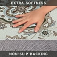 thumbnail image 3 of CCTFS Area Rugs for Living Room Bedroom Dining Room, Machine Washable Large Print Boho Vintage Tribal Aesthetic Carpet, Stain Resistant Floor Cover, Non Slip Low Pile Kitchen Rugs (Beige 8x10ft), 3 of 7