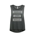 thumbnail image 1 of Thread Tank Break Down Walls Women's Sleeveless Muscle Tank Top Charcoal X-Large, 1 of 4