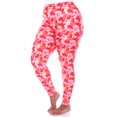 thumbnail image 3 of White Mark Women's Plus Size Super Soft Heart Print Leggings, 3 of 4