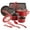 Red, variant on Rachael Ray Cook + Create 11 Pc Aluminum Nonstick Cookware Set, Gray