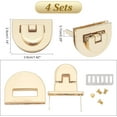 thumbnail image 3 of 4 Sets Alloy Bag Twist Lock Clasps Semicircle Purse Turn Lock Clasp Metal Hardware Clip Clasp Purse Closure Twist Lock Fastener Purse Closure Latches for DIY Purse Making Accessory, 3 of 5