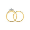 thumbnail image 4 of 10kt Yellow Gold Round Diamond Bridal Wedding Ring Band Set 1/2 Cttw, 4 of 4
