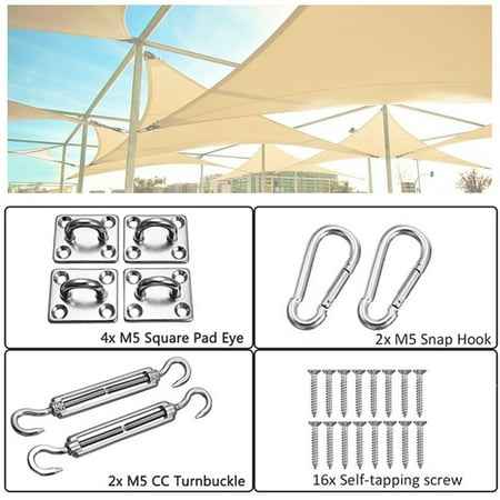 

ONWRACE Stainless Steel Rhombus Buckle Snap Hook Turnbuckle Awning Installation Kit Set