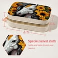 thumbnail image 5 of Unicorn Sunflower Velvet Earring Organizer Jewelry Box with Removable Compartment - Portable Velvet Jewelry Organizer - Gift-ready Jewelry Boxes, 5 of 7