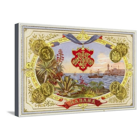 cuban cigar box label stretched canvas print wall art walmartcom