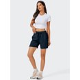 thumbnail image 5 of 5" Womens Athletic Running Shorts Lightweight Quick Dry Basic Shorts Workout Gym Shorts with Pockets navy blue XL, 5 of 6