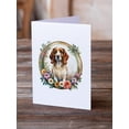 thumbnail image 2 of Brittany Spaniel and Flowers Greeting Cards and Envelopes Pack of 8 7 in x 5 in, 2 of 3