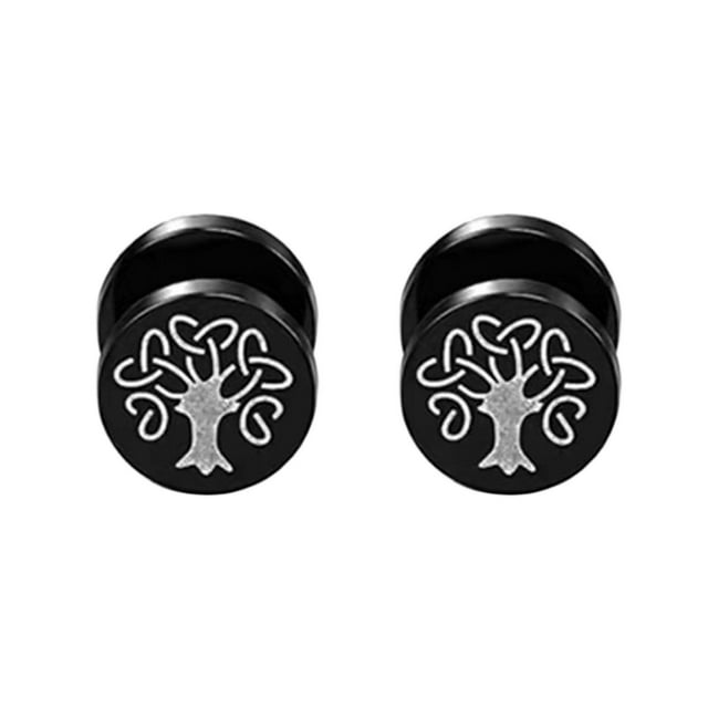 Pendientes de tuerca de Acero inoxidable Fernando pequeños pendientes para hombres y mujeres con barra Piercing joyería para Festival Día de San Valentín Estilo L