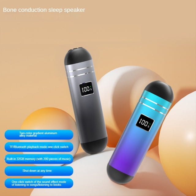 Altavoz de Almohada de Conducción Ósea Inalámbrico Bluetooth Altavoz Portátil Debajo de la Almohada Tarjeta TF Incorporada de 32 GB para Dormir Azul