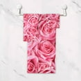 thumbnail image 4 of Dreamtimes Bath Towel Sets for Bathroom Hand Towels Fingertip Towels Happy Valentines Rose Flowers 3 Piece Decorative Soft Cotton Absorbent, 4 of 6