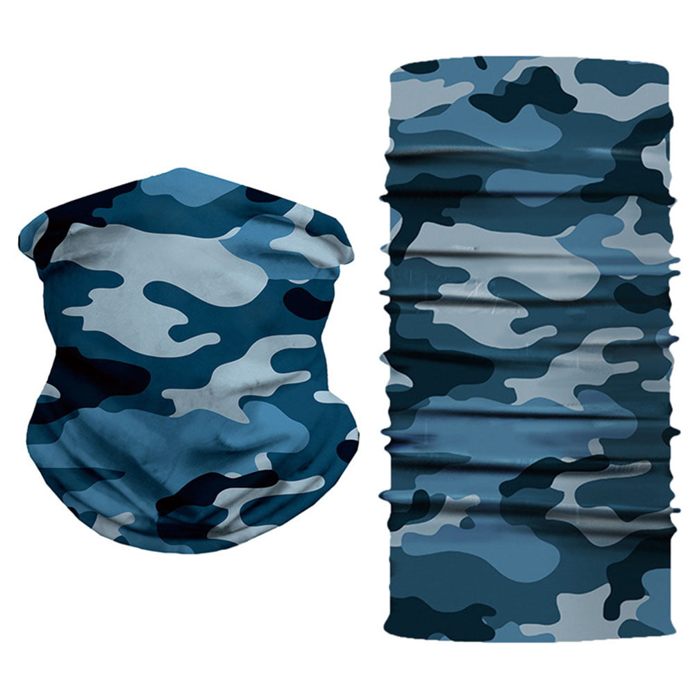 2 Pack Camouflage Camo Print Seamless Neck Gaiter Bandana Face Mask for