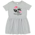 thumbnail image 3 of Inktastic Stealin' Your Heart Cute Raccoon Girls Toddler Dress, 3 of 5