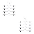 thumbnail image 3 of jesticaly Multi-Functional Skirt Hanger 4 Tier Pants Holder Clip Steel Adjustable Space Saving Trousers Hanging Rack Clothes Storage Rack 2Set, 3 of 6