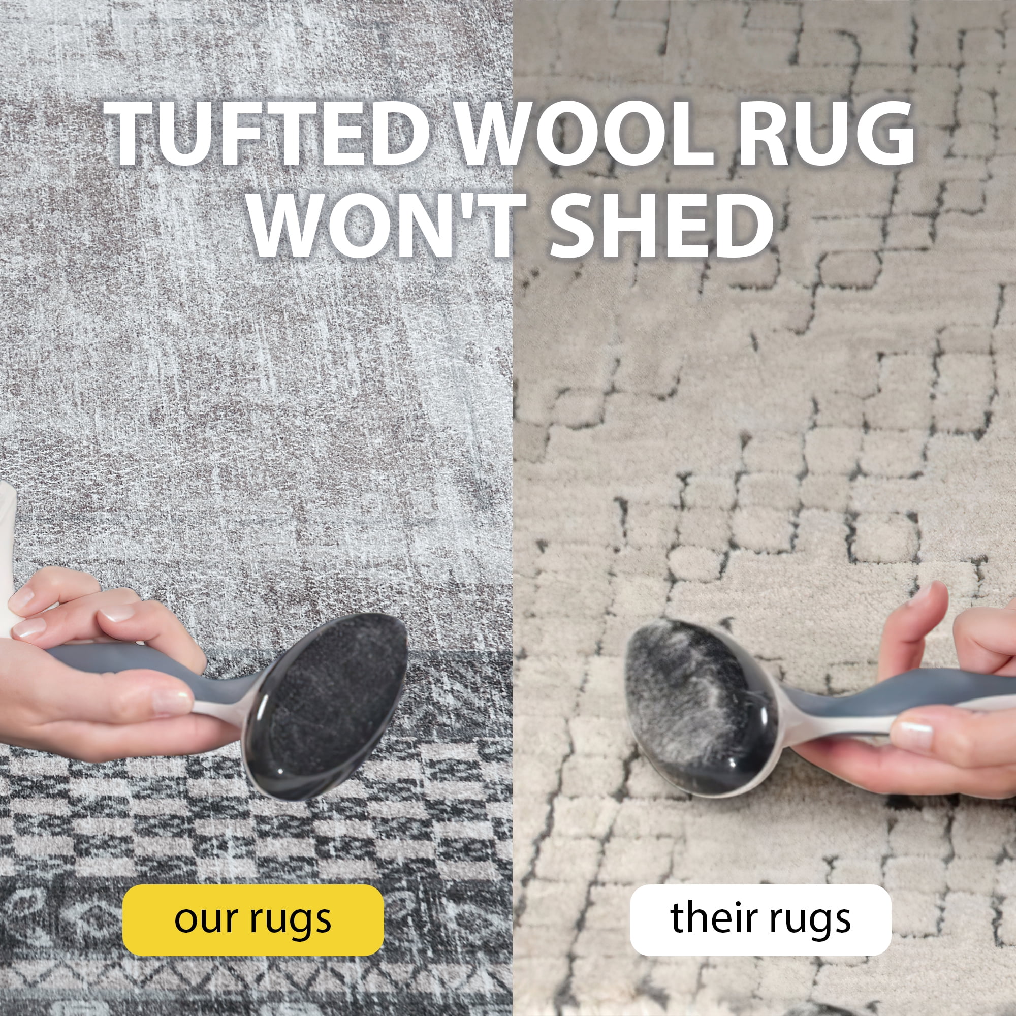 NICETOWN 5'x8' Area Rugs for Bedroom, Machine Washable Stain Resistant Rug Non-Slip Soft Foldable Tribal Accent Rug Non-Shedding Low Pile Carpet for Living Room, Charcoal Gray