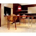 thumbnail image 2 of Siesta Crystal Polycarbonate Modern Dining Chair Transparent Orange, Set of 2, 2 of 4