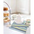 thumbnail image 7 of Blue Yellow Striped Dish Towels Set, Waffle Weave Kitchen Towels 4 Pieces, Farmhouse Navy Blue Ombre Stripes Microfiber Hair Face Bath Tea Towel Absorbent Quick Drying Cleaning Dish Cloths 12"x12", 7 of 7