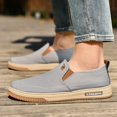 thumbnail image 2 of CANEMON Men's Canvas Slip-On Loafers, LY553, Grey, US 8, 2 of 9