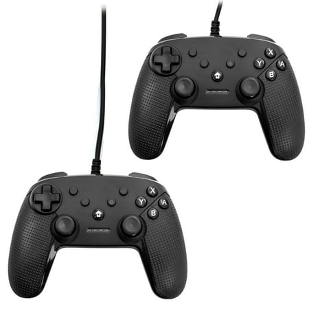 2 Pack GameFitz Wired Controller for the Nintendo Switch in Black