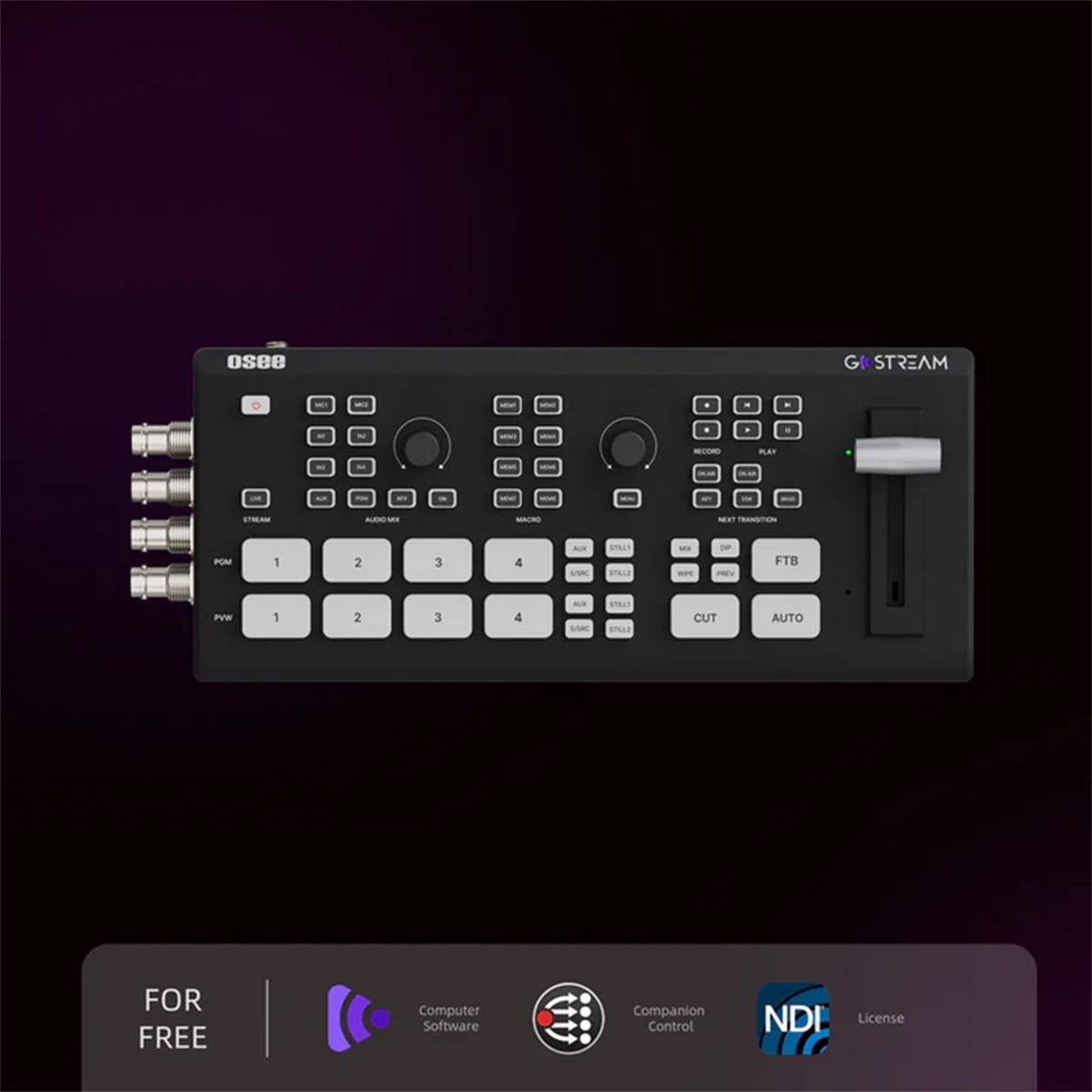 Osee GoStream Duet Multi-Camera SDI/HDMI Live Stream Video Mixer Switcher with SD Record and NDI HX Supported