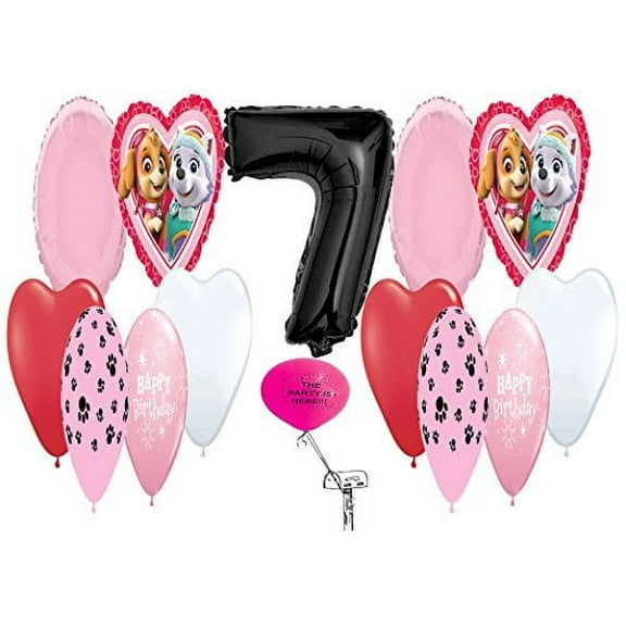 Paw Patrol Skye and Everest Balloon Pack with Birthday Number (2-7) (7)