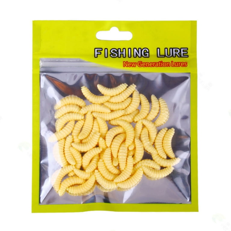 Silicone Soft Maggot Baits Upgrade Maggots Shape Tackle for Outdoor Pond Fishing, Size: 10