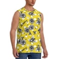 thumbnail image 2 of Kdxio Honeybee for Men's Muscle T-shirt,Sleeveless for Workout Running Athletic Gym Lounge Casual, 2 of 7