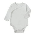 thumbnail image 3 of Baby Boy Rompers Boys Long Sleeve Solid Romper Bodysuit Toddler Jumpsuit Grey 6-12 Months, 3 of 3